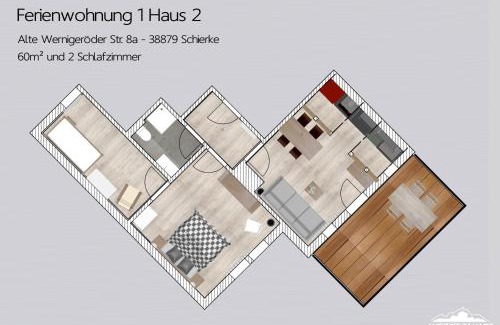 Mandelholz Apartment | Auszeit-im-Harz Haus 2 Wohnung 1