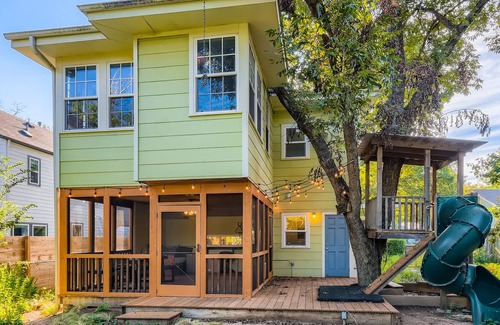 Dawson House | Authentic Mid-Century - Lush backyard and custom playscape! - by PMI Austin Metro
