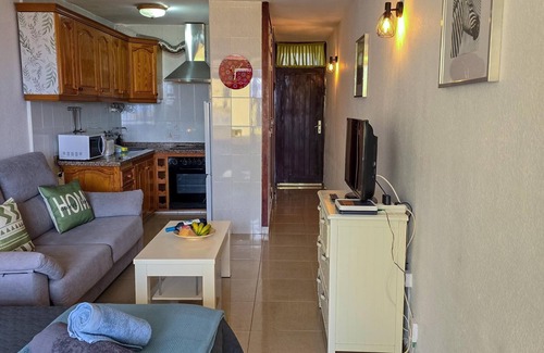 Santiago del Teide Apartment | Balcony, sea view, WiFi, A/C, swimming pool, 100 mts. from beach