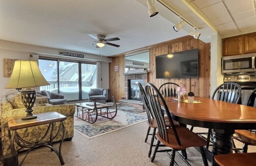 Killington Apartment | BaseLoj - Pool, Firepit, Bike to Mountain!