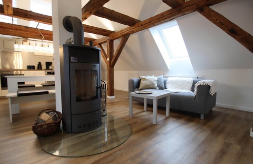 Barkhagen Apartment | Bauernhaus am Plauer See mit Kamin