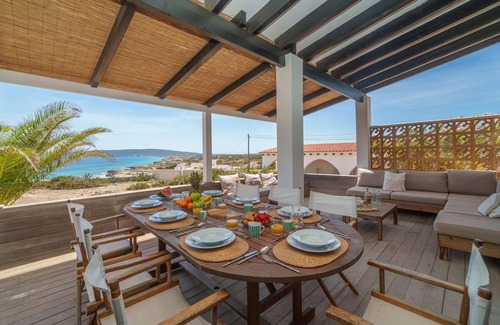 Formentera House | Beautiful private villa for 8 people with A/C, WIFI, TV, patio and panoramic view