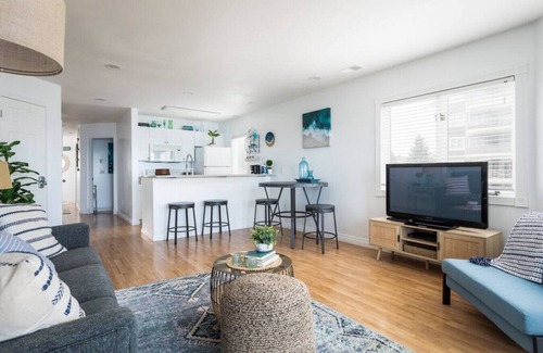Traverse City Apartment | Beach Bliss 211 Balcony Water Views Beach Downtown