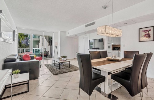 Hollywood South Central Beach Condo | Beach Escape at The Tides 1BR Pool, Wi-Fi & Parking