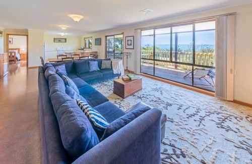 Cowes House | BEACH FRONT HOUSE with extensive water views, large deck and outdoor space