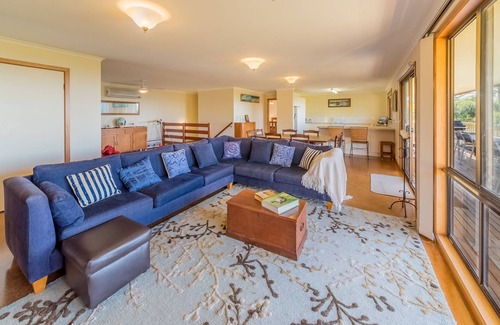 Cowes House | BEACH FRONT HOUSE with extensive water views, large deck and outdoor space