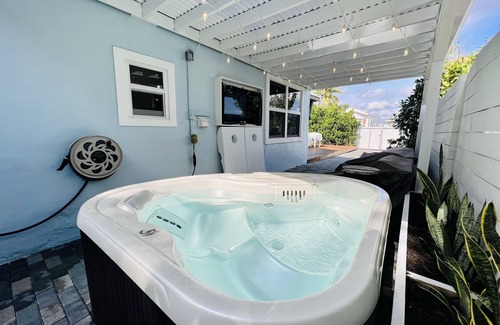 Briny Breezes Cottage | Beach House East of A1A, Private Hot Tub, Outdoor Oasis