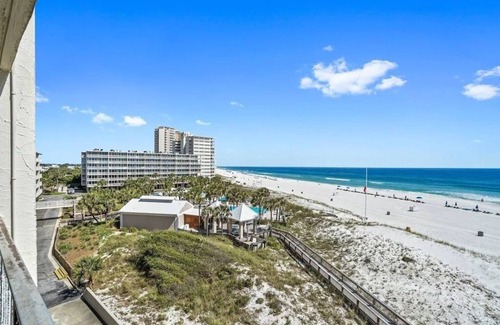 Gulf Lagoon Beach Condo | "Beach Please" PCB - Small Pet Friendly 2/2 Condo ON Beach! FREE Beach Chair Svc