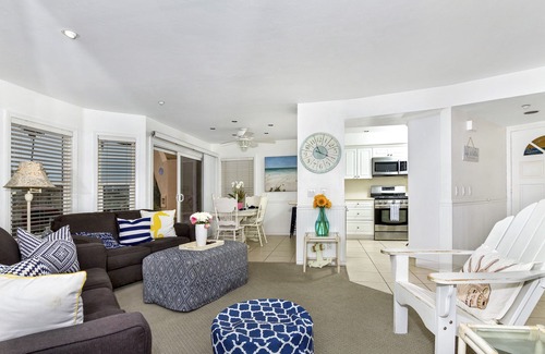 Townsite Condo | Beach View Steps to Sand, BBQ and Community Jacuzzi