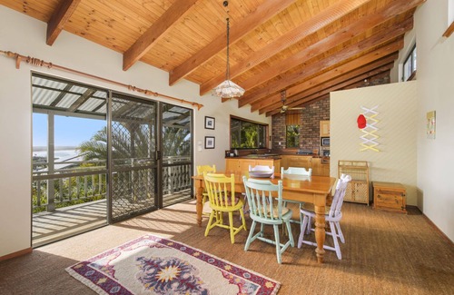 Crescent Head House | Beach Views. Private Gardens. Sleeps 8. Relaxing garden. Older house, good value