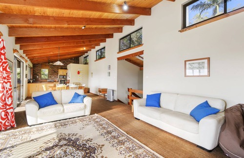Crescent Head House | Beach Views. Private Gardens. Sleeps 8. Relaxing garden. Older house, good value