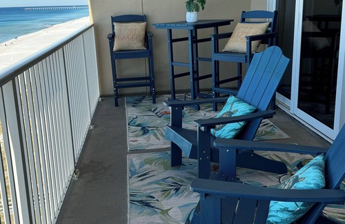 Panama City Beach Condo | Beachfront 3bedroom condo watch dolphins play from the balcony fitness room pool