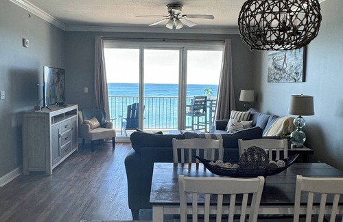 Panama City Beach Condo | Beachfront 3bedroom condo watch dolphins play from the balcony fitness room pool
