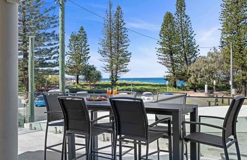 Buddina House | Beachfront at Buddina with Heated Pool & Sea Views