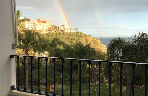 Velilla-Taramay Apartment | Beachfront apartment, swimming pool with salt water, gardens 2 min walk to the beach.