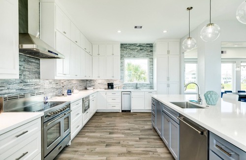 Sandhill Shores House | Beachfront Beauty w/5 Decks, Private Walkover, Spacious Living Area & Elevator!
