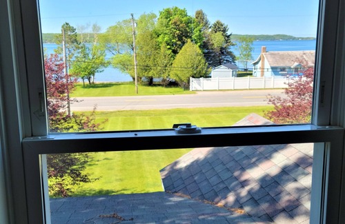 Onekama House | Beachfront home w/dock on Portage Lk. 4 miles to Lk Michigan beach. 4 bdrms.
