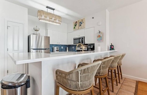 Panama City Beach Condo | Beachfront Luxury-Sleeps 10! Lower level-2 parking spaces! 3BR/3BA+bunk room