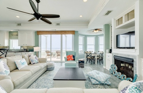Sandhill Shores House | Beachfront Luxury w/Elevator, 5 Suites, 10 Decks+Patio, Private Walkover