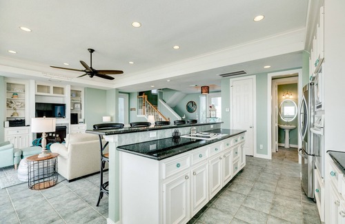 Sandhill Shores House | Beachfront Luxury w/Elevator, 5 Suites, 10 Decks+Patio, Private Walkover