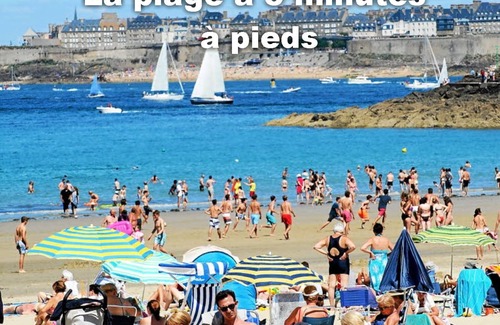 Dinard Apartment | Beau T2 Duplex Hyper Centre 400m Plage Calme Wifi