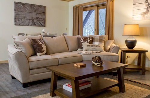 Lake Placid Condo | Beautiful 2-bedroom with private outdoor space. 5min walk to Main Street.