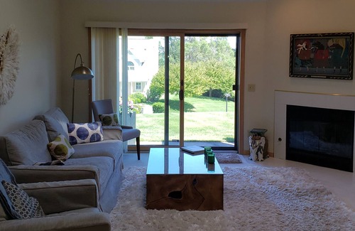 Suttons Bay Villa | Beautiful 2 bedroom villa * private beach across the street, fireplace sleeps 6