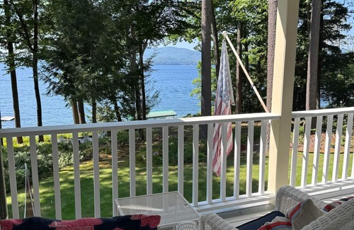 Wolfeboro House | Beautiful 6-bed/5-bath home on Wolfeboro Neck w/beach, SW views, AC & Wolfeboro