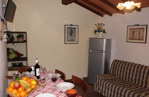 Colle di Val d'Elsa House | Beautiful apartment in villa for 2 people with pool, TV, patio and pets allowed