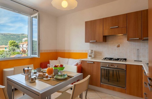 Pietrabruna Apartment | Beautiful apartment for 6 guests with pool, WIFI, TV, patio and panoramic view