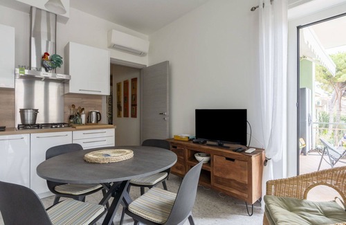 Santo Stefano al Mare Apartment | Beautiful apartment for 4 guests with A/C, TV, balcony and pets allowed