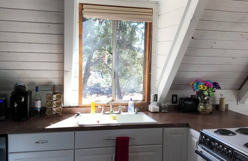 Pine Cabin | Beautiful cabin, stunning view, spacious deck. Price includes cleaning fee, etc.