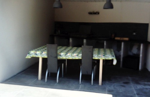 Gourbera House | beautiful contemporary house on raised ground with swimming pool and pool house