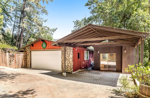 Forestville House | Beautiful home with hot tub, deck, grill, fireplace, writer's studio & office