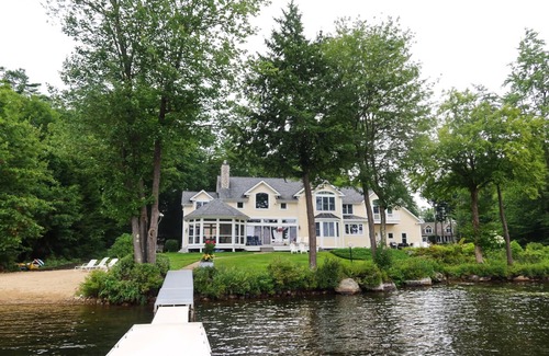 Moultonborough House | Beautiful Lake Winnipesaukee home with private beach and 60 foot dock