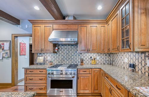Blakeslee House | Beautiful lakefront home with hot tub, game room, washer/dryer & private dock