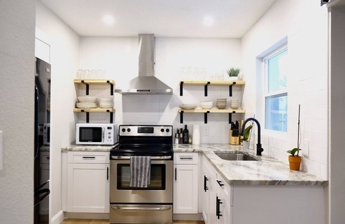 Tarpon Springs House | Beautiful modern cottage with a backyard oasis