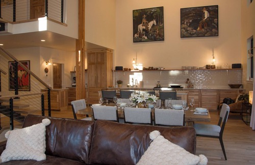 Warm Springs House | Beautiful Mountain Modern Home with well equipped kitchen. Perfect for families.