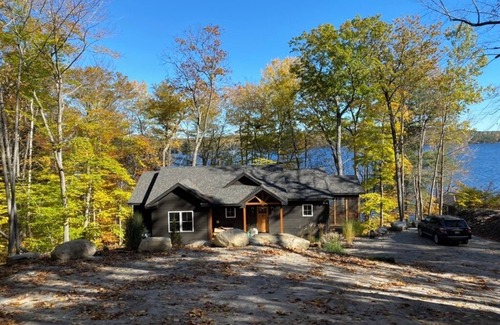 Bridgton House | Beautiful new modern cabin with 100 feet of shoreline on Long Lake