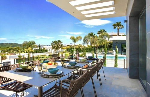 Cansalades Villa | Beautiful private villa for 8 people with WIFI, A/C, private pool, TV, patio and panoramic view