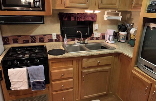 Becker County House | Beautiful remote camping on the lake in the comfort of a 38’ camper.