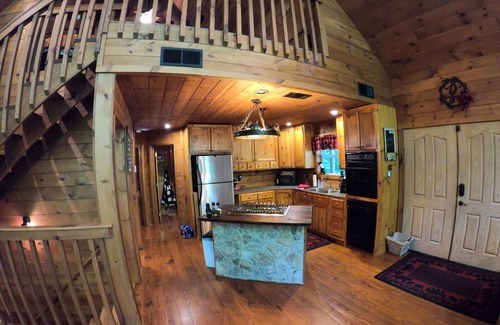 Bryson City Cabin | Beautiful secluded cabin on 40 private acres with stream for tubbing or fishing.