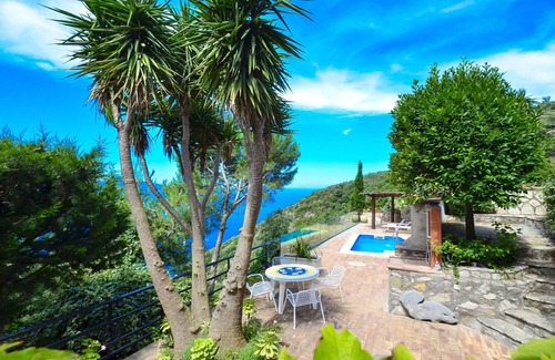 Termini Villa | Beautiful VILLA BACCO with stunning sea view, pool, garden and terrace