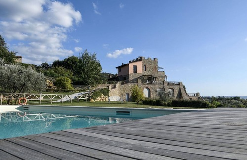 Montaione Villa | Beautiful villa with A/C, internet, private pool, TV, patio, panoramic view, close to San Gimignano