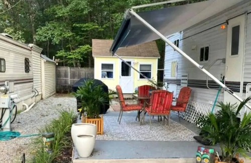 Kennebunk RV Rental | Beautifully remodeled camper in fun family friendly park