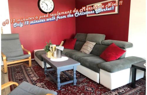 Saint-Remi Apartment | BedinReims "burgundy bottle" 110m2 Exceptional, 4 chambres doubles, 2 bain, free park & wifi, tout équipé