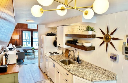 Sister Bay Cottage | Beechwood Cottage -Sleeps 4! A-Frame in Sister Bay, WI: Coffee Bar & Fire Pit!