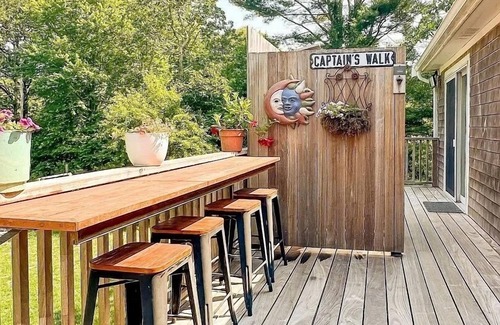 West Tisbury House | Beloved 5-bedroom house with Beach Passes, AC, fenced in yard, and hot tub