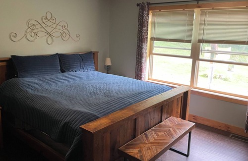 Spring Green Cabin | Best View in Sauk County! 15 Acres, bonfire, wood stove, pet friendly, game room