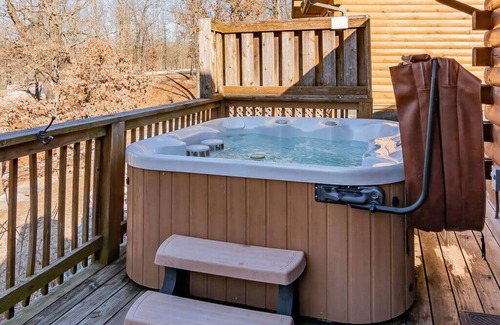 Branson Cedars Cabin | Best Views in the Area! Hot Tub, Grill, Pet Friendly, Near Big Cedar, Loft, & Games!